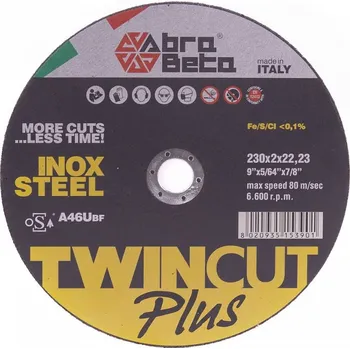 Řezný kotouč Kotouč řezný 230x2mm - dvojí řez - nerez