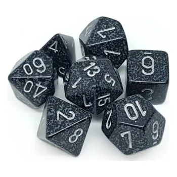 Příslušenství k deskovým hrám Chessex Sada 7 kostek Chessex - skvrnitá Ninja - 25318