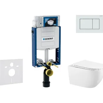 Geberit Kombifix - Set předstěnové instalace, klozetu Gaia a sedátka softclose, tlačítko Sigma20, bílá/bílá mat SANI15CA3127