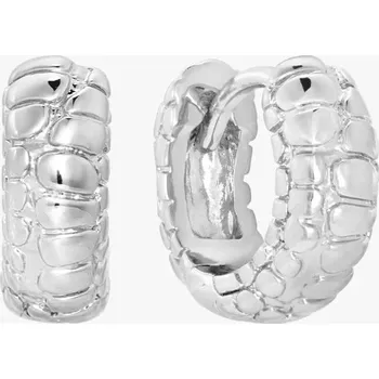 Náušnice Embossed Silver Hoop náušnice 1ks