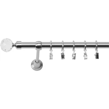 Garnýž Jednořadá Garnýž Belluna 19 mm ocelový efekt 120 cm