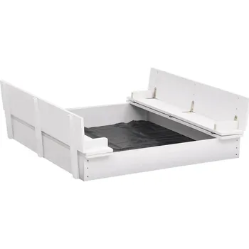 Pískoviště vidaXL Pískoviště jedlové dřevo 95 x 90 x 15 cm [313889] Barva: Bílá