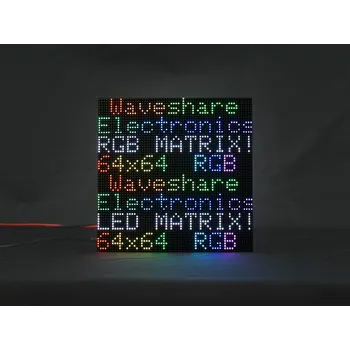 LED panel Waveshare RGB plnobarevný LED maticový panel, ohebný, 64×64 pxl, rozteč 3 mm