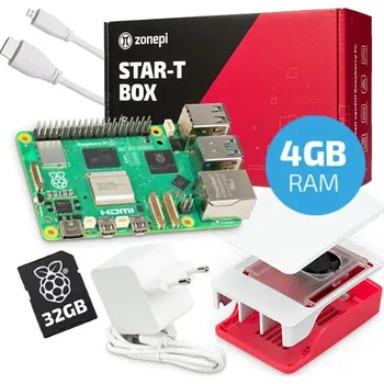 Stolní počítač Oficiální sada s Raspberry Pi 5 (4GB RAM) + krabička + 32GB microSD + příslušenství