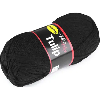 Příze Pletací příze Tulip 100 g, barva 4 (4001) černá
