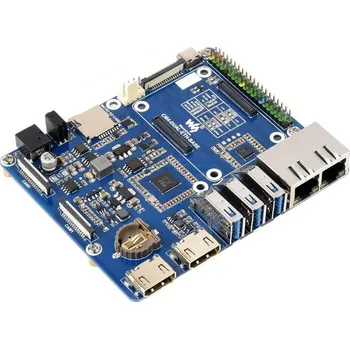 Vývojová deska Waveshare Duální Ethernet Base Board pro Raspberry Pi Compute Module 4