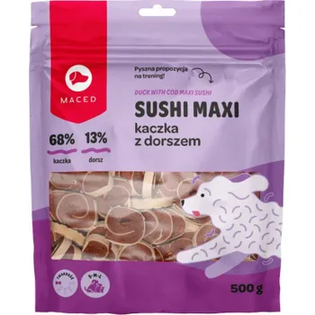 Pamlsek pro psa MACED Duck with cod Maxi sushi - pamlsek pro psa - 500g