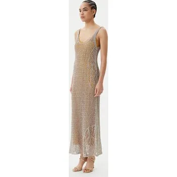 Dámské šaty PINKO Úpletové šaty Viggiano Abito 104889 A2FB Béžová Slim Fit M