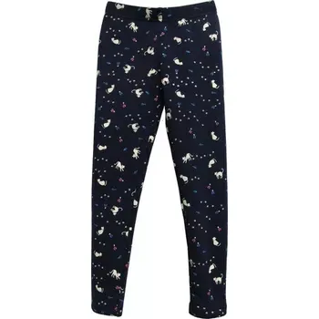 Dívčí legíny Dívčí zateplené legíny Topo in Fashion tmavě modré s kočičkami 40170-823 velikost 140 (40170-823)