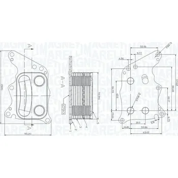 Chladič motoru Olejový chladič, motorový olej MAGNETI MARELLI 350300005200