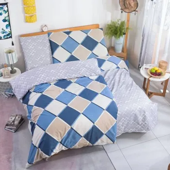 Povlečení Jahu Povlečení 2 dílné bavlněný satén Šachovnice vzor 32024, oboustranné 140x200, 70x90