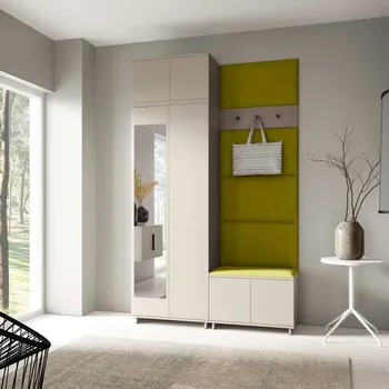 Předsíňová stěna Předsíňová stěna Bianco 4 - P/6 Barva čalounění: Zelená - Trinity 12