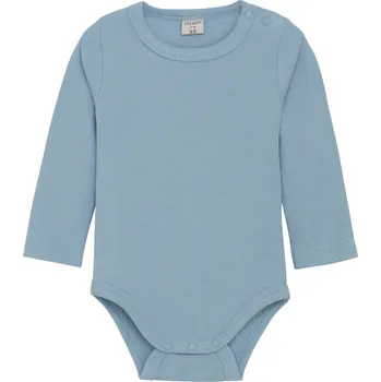 Kojenecký body Dětské body s dlouhým rukávem z bambusu a bavlny Dusty Blue CeLaVi Velikost: 50/56