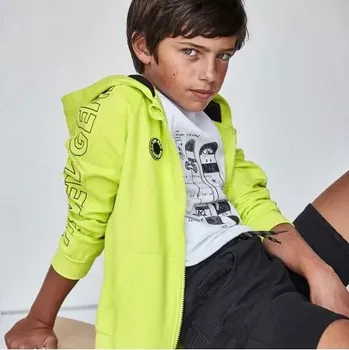 Chlapecká mikina Chlapecká mikina Mayoral Generation 6485-50 svítivě zelená velikost 152