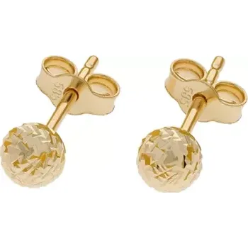 Náušnice Zlaté pecky se zdobením Ø 4 mm