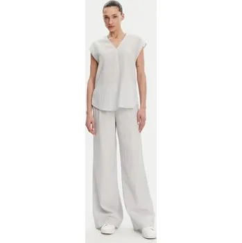 Dámské kalhoty Calvin Klein Kalhoty z materiálu K20K208173 Světle modrá Regular Fit 40