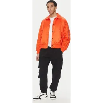 Pánský bomber Alpha Industries Bunda bomber Coach Logo 156145 Oranžová Regular Fit L