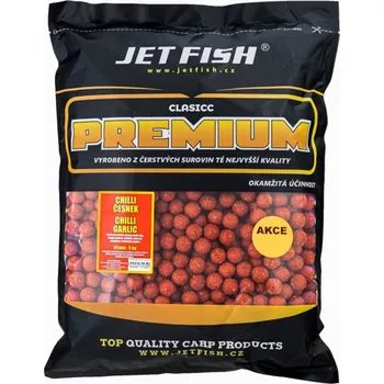 Boilies Jet Fish Boilie Premium Clasicc 5 kg 24 mm - Chilli / Česnek