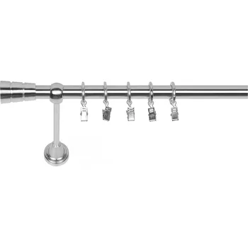 Garnýž Dekodum Jednořadá Garnýž Walec Basic 19 mm ocelový efekt 120 cm