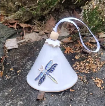Keramický zvoneček s vážkou