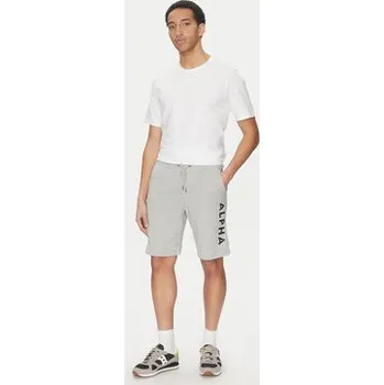 Pánské kraťasy Alpha Industries Sportovní kraťasy 116366 Šedá Regular Fit XL