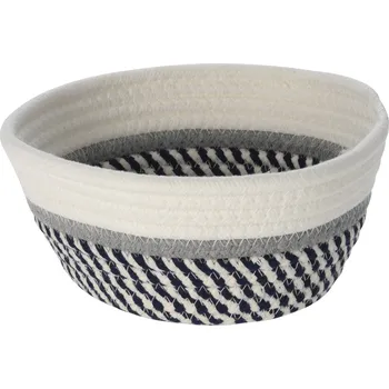 Úložný box Home Styling Collection Úložné koše, bavlna, 18 x 8 cm, 3 kusy, šedé