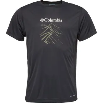 Pánské tričko Pánské triko Columbia ZERO RULES LIGHT SS GRAPHIC CREW S Černá, Mix, Bílá