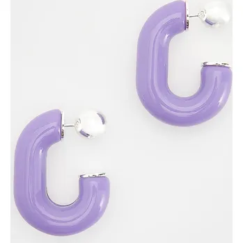 Náušnice Reserved - Oválné náušnice - orchidejová - 557EV-40X - 557EV-40X-ONE