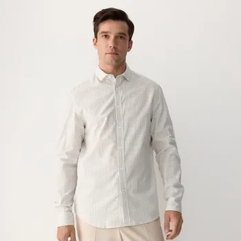 Pánská košile Reserved - Košile regular fit s vysokým podílem bavlny - bledá zelená - 7932H-07P - 7932H-07P-XXL