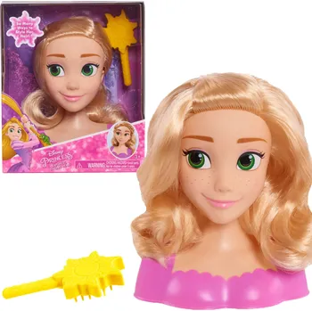 Panenka Just Play Panenka Hlava na česání a styling vlasů Princezna Disney Locika Na Vlásku + kartáč