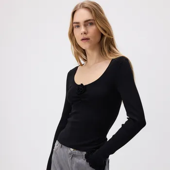 Dámský svetr Reserved - Svetr s viskózou - černý - 084EF-99X - 084EF-99X-L