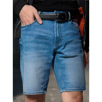 Pánské kraťasy Sinsay - Džínové kraťasy slim - modrá - 7960Y-50J - 7960Y-50J-30