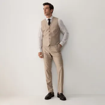 Reserved - Oblekové kalhoty slim fit - béžová - YM408-08P - YM408-08P-52
