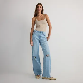 Reserved - Džíny s ošoupáním - modrá - YS046-50J - YS046-50J-40