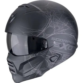 Motodoplněk SCORPION přilba EXO-COMBAT II Spiderweb matt black/silver - L