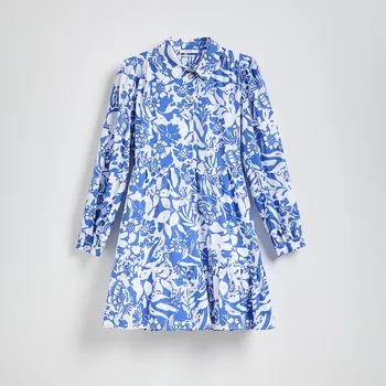 Dámské šaty Reserved - Vzorované minišaty - modrá - 507FB-55X - 507FB-55X-XXL