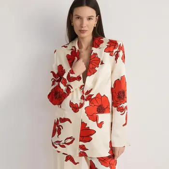 Dámské sako Reserved - Vzorované oversize sako - vícebarevná - 235FT-MLC - 235FT-MLC-XS