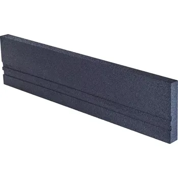 Zahradní obrubník Šedý gumový dopadový obrubník FLOMA BoF - 100 x 5 x 25 cm