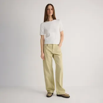 Dámské džíny Reserved - Džíny wide leg - zelená - YR258-81J - YR258-81J-40