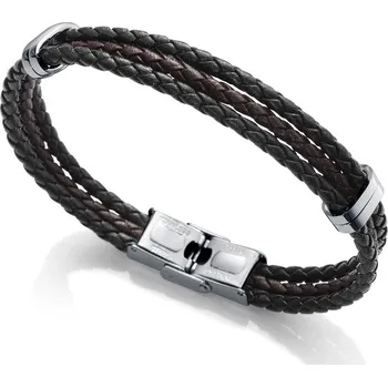 Módní doplněk Viceroy Stylový kožený náramek pro muže Magnum 1324P01011 + 2 měsíce na vrácení zboží