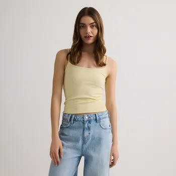 Dámské tričko Reserved - Pletené tílko - světle žlutá - 2207I-10X - 2207I-10X-S