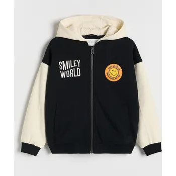 Chlapecká bunda Reserved - Kabát bomber SmileyWorld® - černý - 941CI-99X - 941CI-99X-122