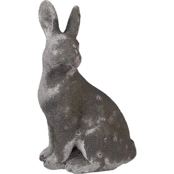 Zahradní dekorace / socha zajíce z imitace kamene – 23 cm