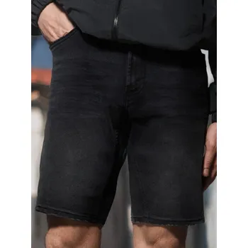 Pánské džíny Sinsay - Džínové kraťasy slim - černá - 7960Y-99J - 7960Y-99J-28