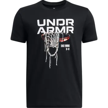 Dětské tričko s krátkým rukávem Under Armour HOOPS NET SS TEE K černé 1389991-001 - YS | UK 9,5 | US 10,5