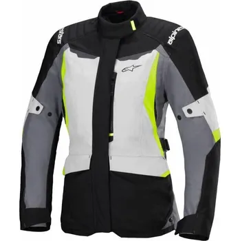 Moto bunda Bunda STELLA ST-1 WATERPROOF, ALPINESTARS (světle šedá/černá/žlutá fluo) 2026 L