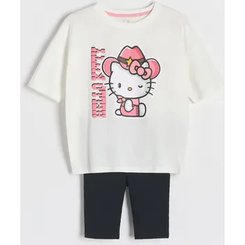 Dětská móda Reserved - Dvoudílné pyžamo Hello Kitty - černý - 887ED-99X - 887ED-99X-U98