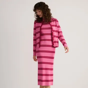 Dámské šaty Reserved - Proužkované šaty - vícebarevná - 237FS-MLC - 237FS-MLC-XS