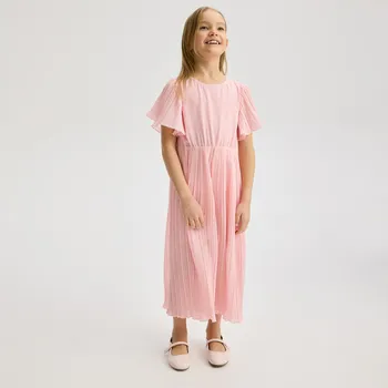 Dětská móda Reserved - Kombinéza s krátkým rukávem - pastelově růžová - 177EX-03X - 177EX-03X-146