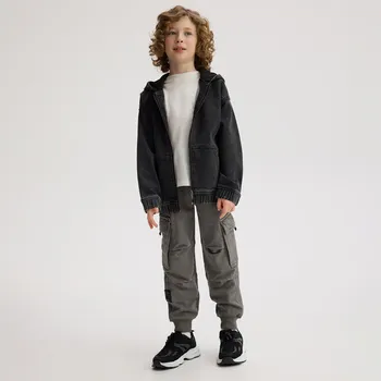 Chlapecké oblečení Reserved - Bavlněné jogger kalhoty - tmavě šedá - 992CI-90X - 992CI-90X-146